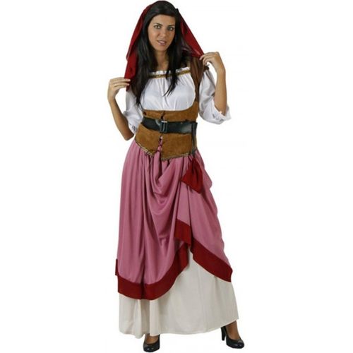 Déguisement Femme Servante Médiévale Rose