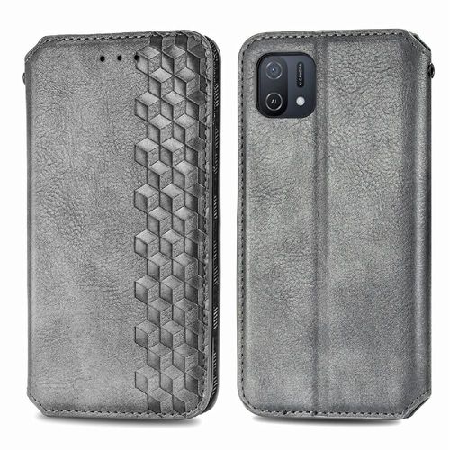Étui Pour Oppo A16k Fonction Portefeuille Couverture Rabotant Affaires Exquises Conception De Mode Étui En Cuir - Gris