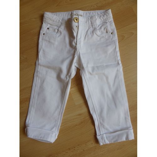 Pantacourt Kihawo Pantacourt Coton 5 Ans Blanc