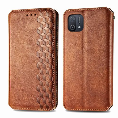 Étui Pour Oppo A16k Affaires Exquises Étui En Cuir Fonction Portefeuille Conception De Mode Couverture Rabotant - Le Brun