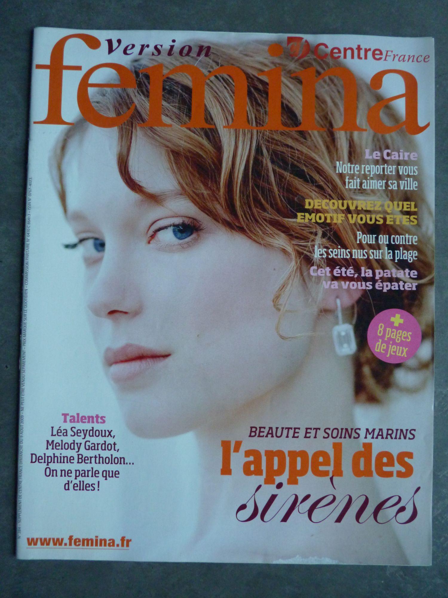 Femina , Lea Seydoux cover, Melody Gardot, Delphine Bertholon... | Rakuten