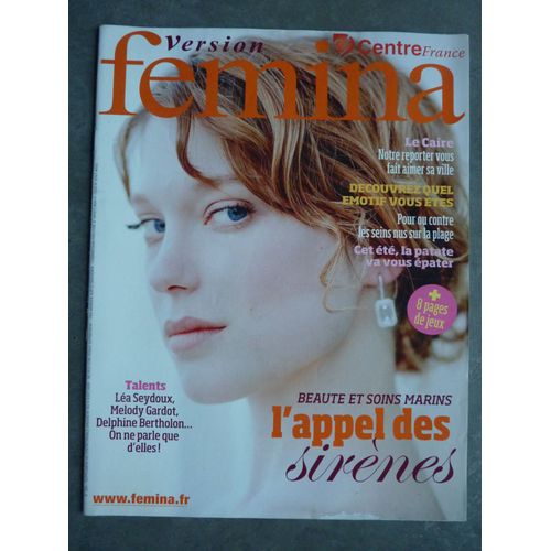 Femina , Lea Seydoux Cover, Melody Gardot, Delphine Bertholon... 
