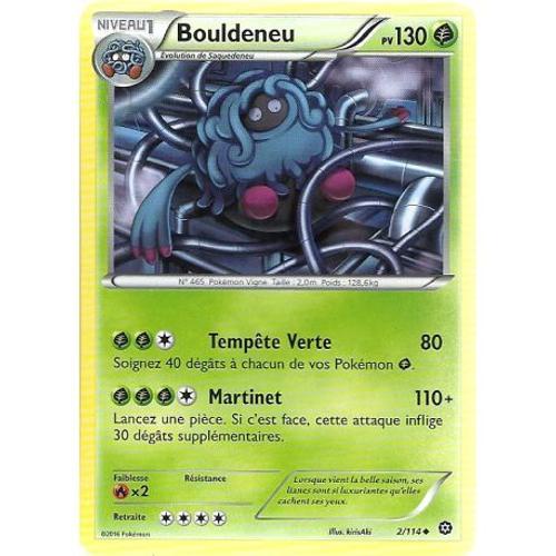 Carte Pokemon - Xy11 - Offensive Vapeur - Bouldeneu - Pv 130 - 2/114 - Peu Commune - Vf