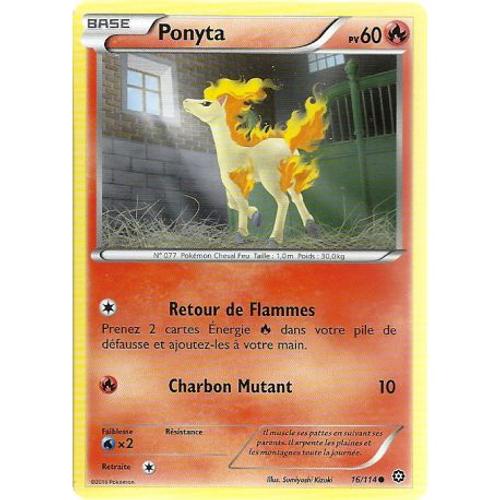 Carte Pokemon - Xy11 - Offensive Vapeur - Ponyta - Pv 60 - 16/114 - Commune - Vf