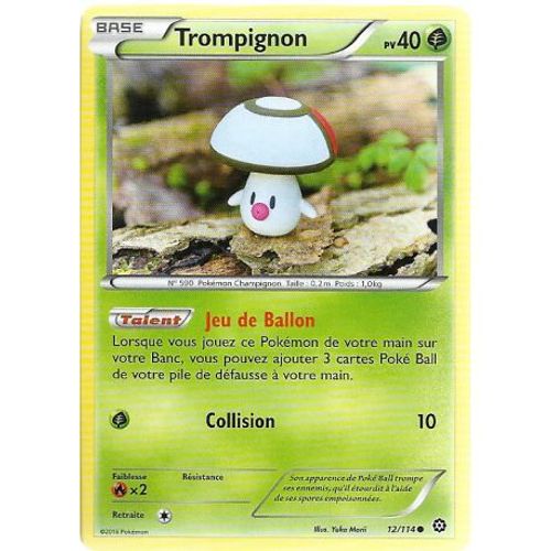Carte Pokemon - Xy11 - Offensive Vapeur - Trompignon - Pv 40 - 12/114 - Commune - Vf