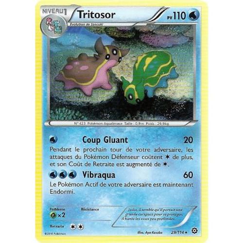 Carte Pokemon - Xy11 - Offensive Vapeur - Tritosor - Pv 110 - 29/114 - Rare - Vf