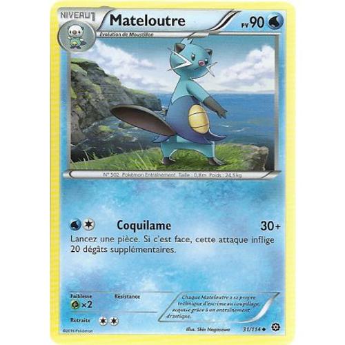 Carte Pokemon - Xy11 - Offensive Vapeur - Mateloutre - Pv 90 - 31/114 - Peu Commune - Vf