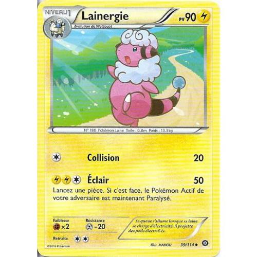 Carte Pokemon - Xy11 - Offensive Vapeur - Lainergie - Pv 90 - 39/114 - Peu Commune - Vf