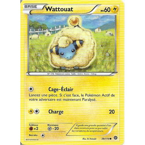 Carte Pokemon - Xy11 - Offensive Vapeur - Wattouat - Pv 60 - 38/114 - Commune - Vf