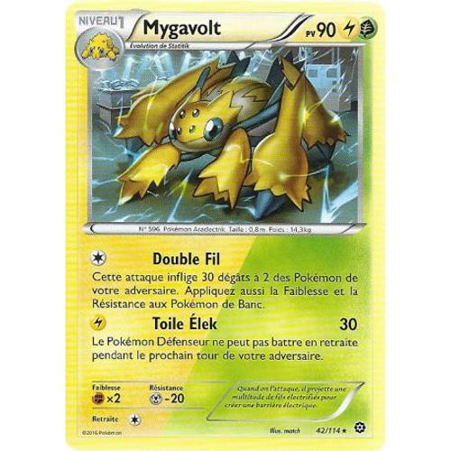 Carte Pokemon - Xy11 - Offensive Vapeur - Mygavolt - Pv 90 - 42/114 - Rare - Vf