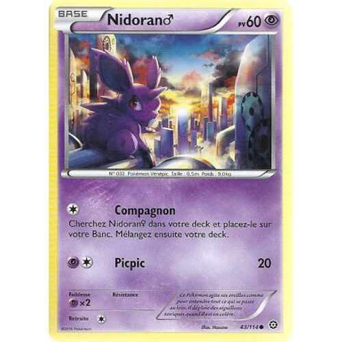 Carte Pokemon - Xy11 - Offensive Vapeur - Nidorano - Pv 60 - 43/114 - Commune - Vf
