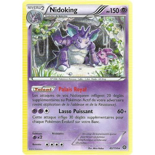 Carte Pokemon - Xy11 - Offensive Vapeur - Nidoking - Pv 150 - 45/114 - Rare - Vf