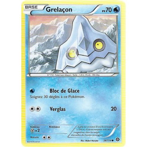 Carte Pokemon - Xy11 - Offensive Vapeur - Grelaçon - Pv 70 - 36/114 - Commune - Vf