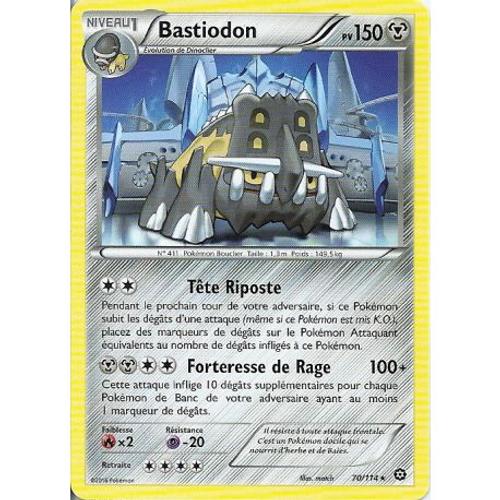 Carte Pokemon - Xy11 - Offensive Vapeur - Bastiodon - Pv 150 - 70/114 - Rare - Vf