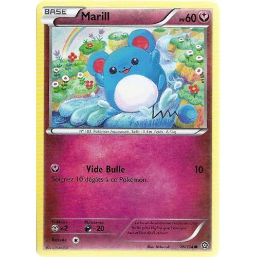 Carte Pokemon - Xy11 - Offensive Vapeur - Marill - Pv 60 - 76/114 - Commune - Vf