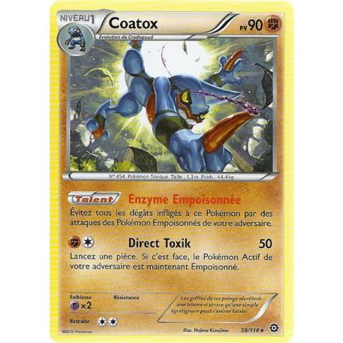 Carte Pokemon - Xy11 - Offensive Vapeur - Coatox - Pv 90 - 59/114 - Rare - Vf