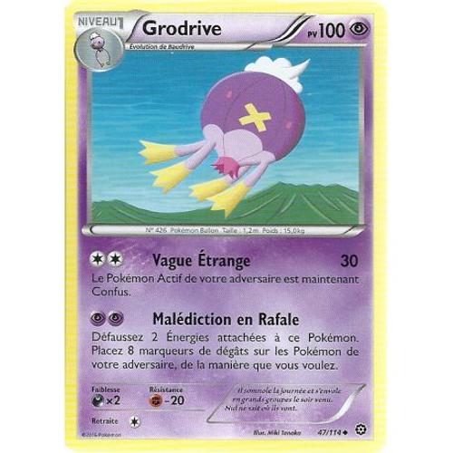 Carte Pokemon - Xy11 - Offensive Vapeur - Grodrive - Pv 100 - 47/114 - Peu Commune - Vf