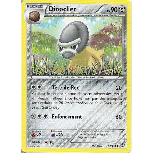 Carte Pokemon - Xy11 - Offensive Vapeur - Dinoclier - Pv 90 - 69/114 - Peu Commune - Vf
