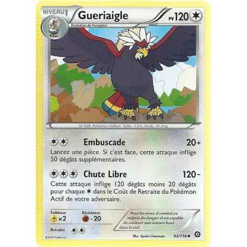 Carte Pokemon - Xy11 - Offensive Vapeur - Gueriaigle - Pv 120 - 93/114 - Peu Commune - Vf