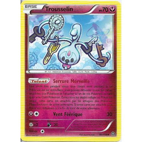 Carte Pokemon - Xy11 - Offensive Vapeur - Trousselin - Pv 70 - 80/114 - Peu Commune - Vf