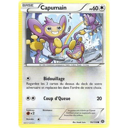 Carte Pokemon - Xy11 - Offensive Vapeur - Capumain - Pv 60 - 90/114 - Commune - Vf