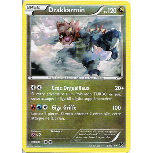 Carte Pokemon - Xy11 - Offensive Vapeur - Drakkarmin - Pv 120 - 83/114 - Rare - Vf