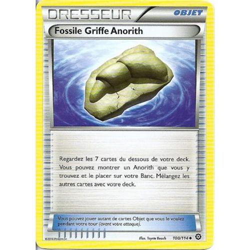 Carte Pokemon - Xy11 - Offensive Vapeur - Fossile Griffe Anorith - Dresseur  - 100/114 - Peu Commune - Vf