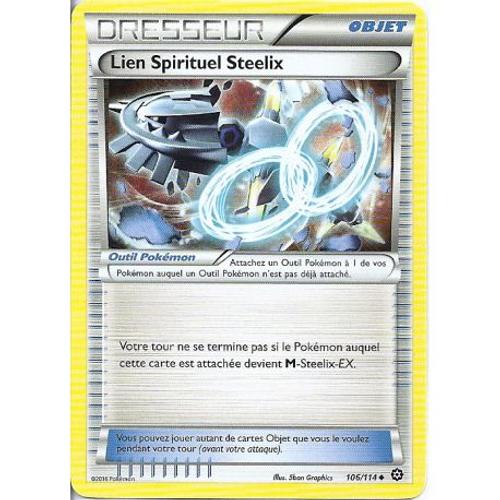 Carte Pokemon - Xy11 - Offensive Vapeur - Lien Spirituel Steelix - Dresseur  - 106/114 - Peu Commune - Vf