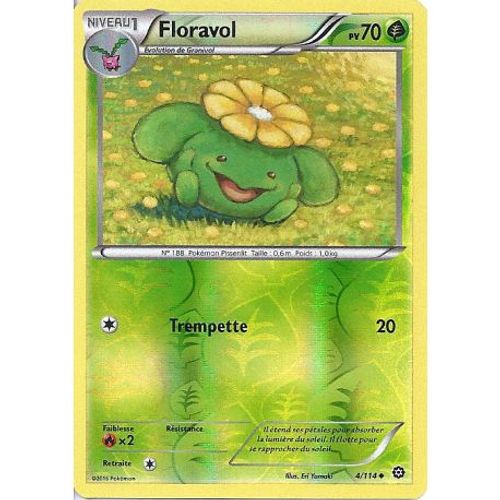 Carte Pokemon - Xy11 - Offensive Vapeur - Floravol - Pv 70 - 4/114 - Holo Reverse - Vf