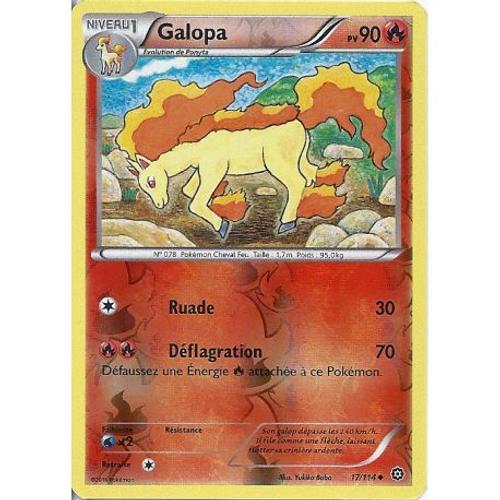 Carte Pokemon - Xy11 - Offensive Vapeur - Galopa - Pv 90 - 17/114 - Holo Reverse - Vf