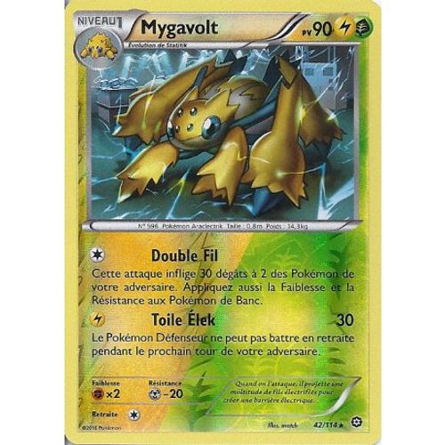 Carte Pokemon - Xy11 - Offensive Vapeur - Mygavolt - Pv 90 - 42/114 - Holo Reverse - Vf