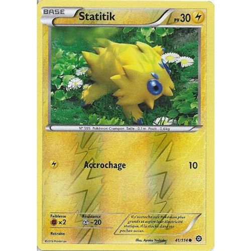 Carte Pokemon - Xy11 - Offensive Vapeur - Statitik - Pv 30 - 41/114 - Holo Reverse - Vf