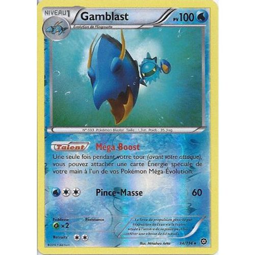 Carte Pokemon - Xy11 - Offensive Vapeur - Gamblast - Pv 100 - 34/114 - Holo Reverse - Vf