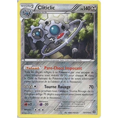 Carte Pokemon - Xy11 - Offensive Vapeur - Cliticlic - Pv 140 - 73/114 - Holo Reverse - Vf