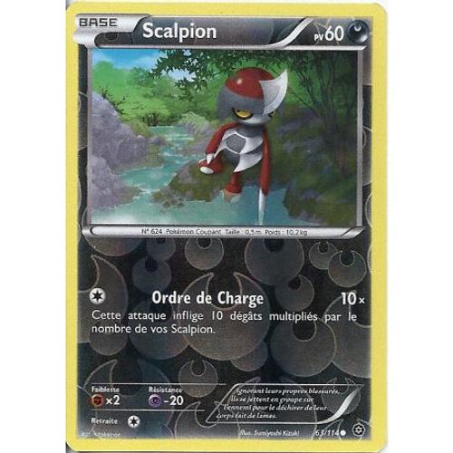 Carte Pokemon - Xy11 - Offensive Vapeur - Scalpion - Pv 60 - 63/114 - Holo Reverse - Vf