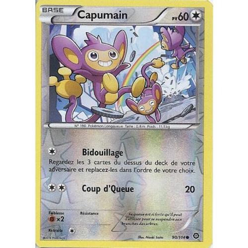 Carte Pokemon - Xy11 - Offensive Vapeur - Capumain - Pv 60 - 90/114 - Holo Reverse - Vf