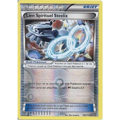 Carte Pokemon - Xy11 - Offensive Vapeur - Lien Spirituel Steelix - Dresseur  - 106/114 - Holo Reverse - Vf