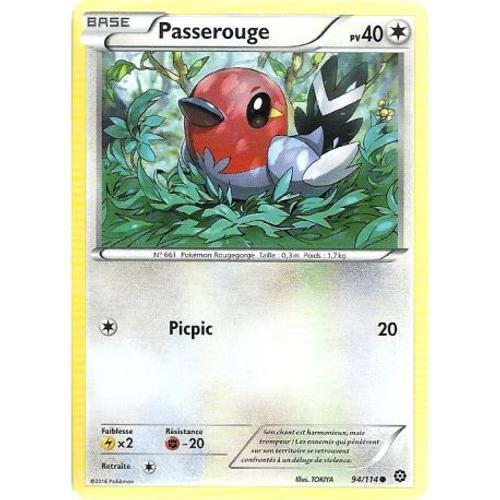 Carte Pokemon - Xy11 - Offensive Vapeur - Passerouge - Pv 40 - 94/114 - Commune - Vf