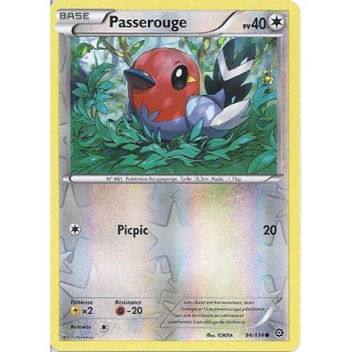 Carte Pokemon - Xy11 - Offensive Vapeur - Passerouge - Pv 40 - 94/114 - Holo Reverse - Vf