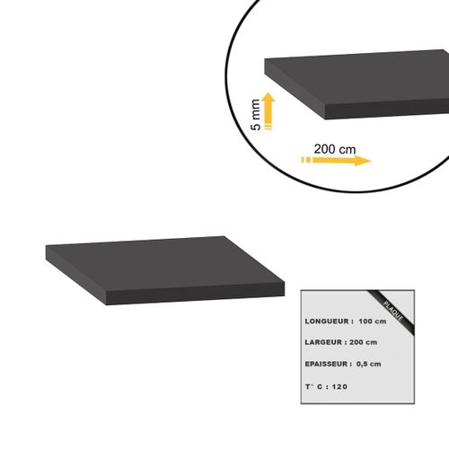 Plaque mousse caoutchouc epdm 2x1m épaisseur 5mm