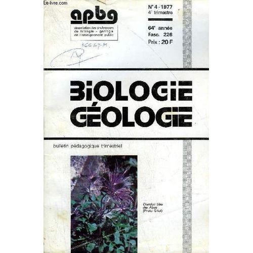 Biologie Geologie - N°4 -1977
