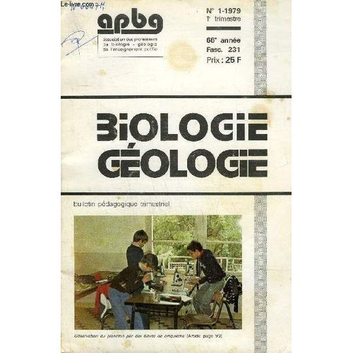 Biologie Geologie - N°1 -1979