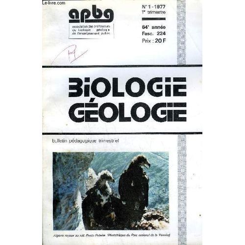 Biologie Geologie - N° 1 - 1977