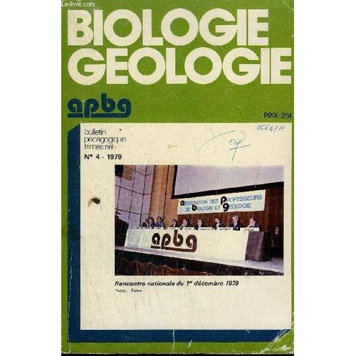 Biologie Geologie - N°4 - 1979