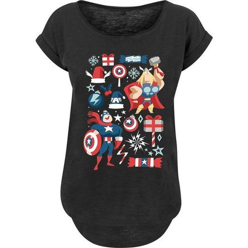 T-Shirt 'marvel Universe Thor And Captain America Christmas Day'