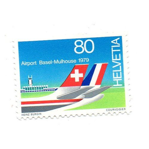 Suisse-  1 Timbre Neuf- Aéroport Basel-Mulhouse 1979- Faciale 80