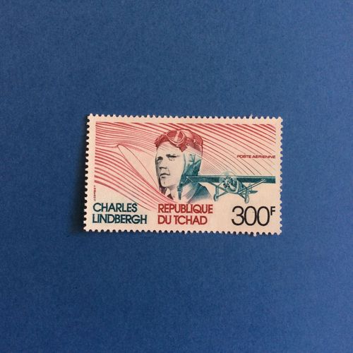 Tchad -  50ème Anniversaire Du 1er Vol Transatlantique De Charles Lindbergh