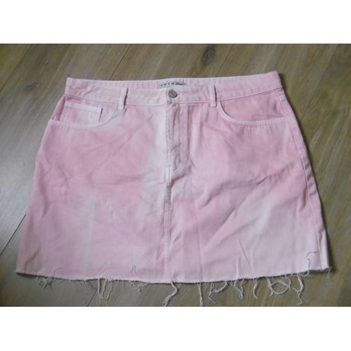 Denim Co Jupe Grunge Rose Patiné T 48