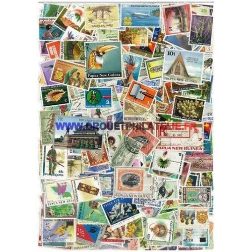 Papouasie Nouvelle Guinee 25 Timbres Differents Obliteres