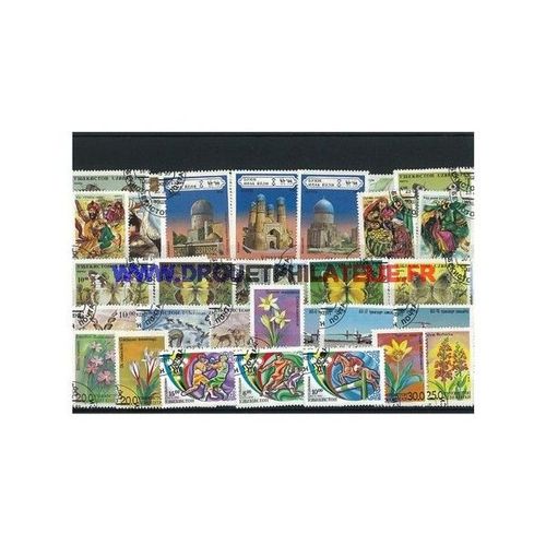 Ouzbekistan 50 Timbres Differents Obliteres